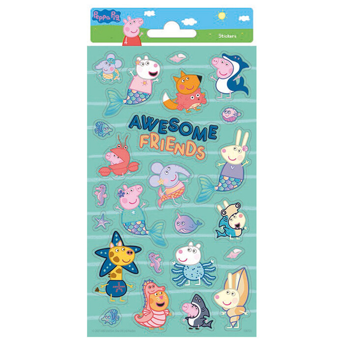 Sticker Peppa Wutz 1 Bogen bunt