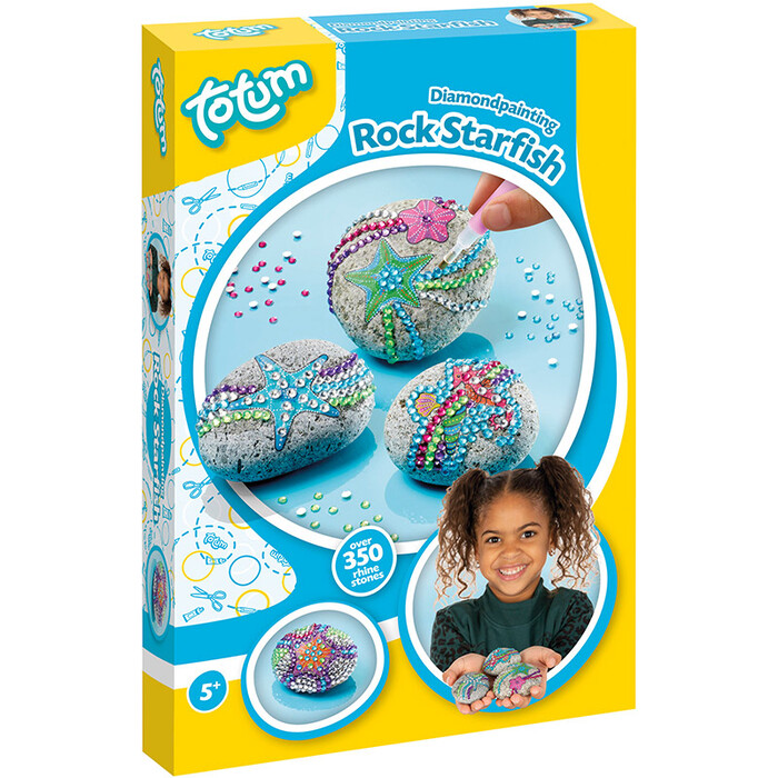 TOTUM Diamond Painting Steine Bastel-Set Rock Starfish mehrfarbig