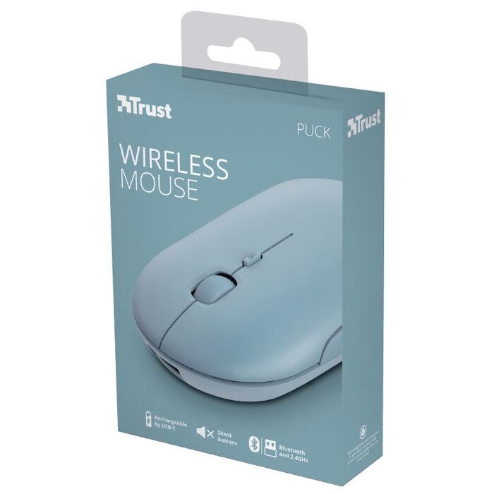 Trust PUCK Wireless Rechargable Mouse blue