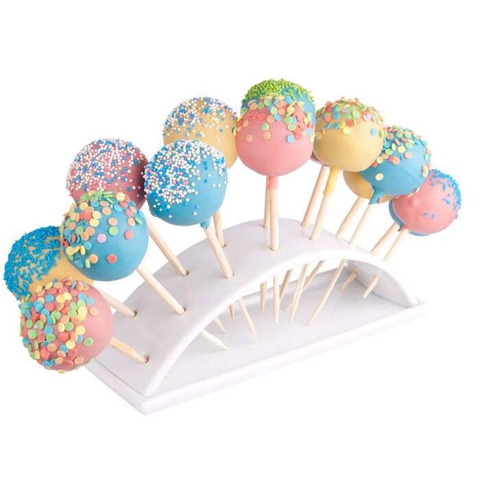 Cake Pops Halter aus Porzellan weiß