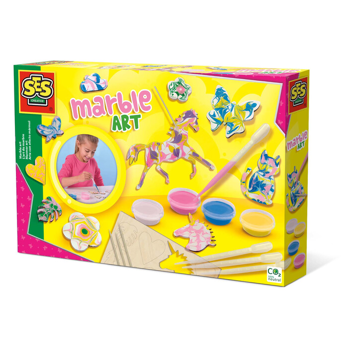 SES Bastelset Marmor Art bunt