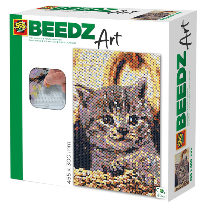 BEEDZ ART Bügelperlen-Set Katze 45,5 x 30 cm bunt