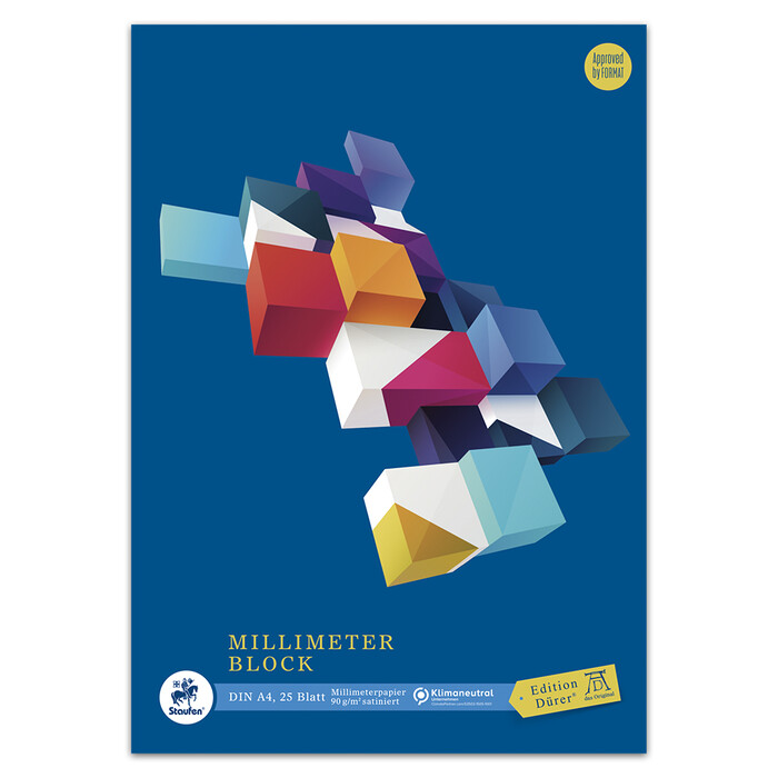 EDITION DÜRER Millimeterblock A4 25 Blatt satiniert