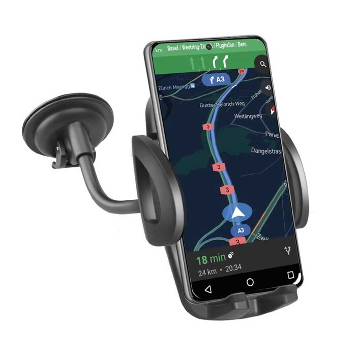 Kfz-Universalhalterung für Smartphones bis zu 6" schwarz