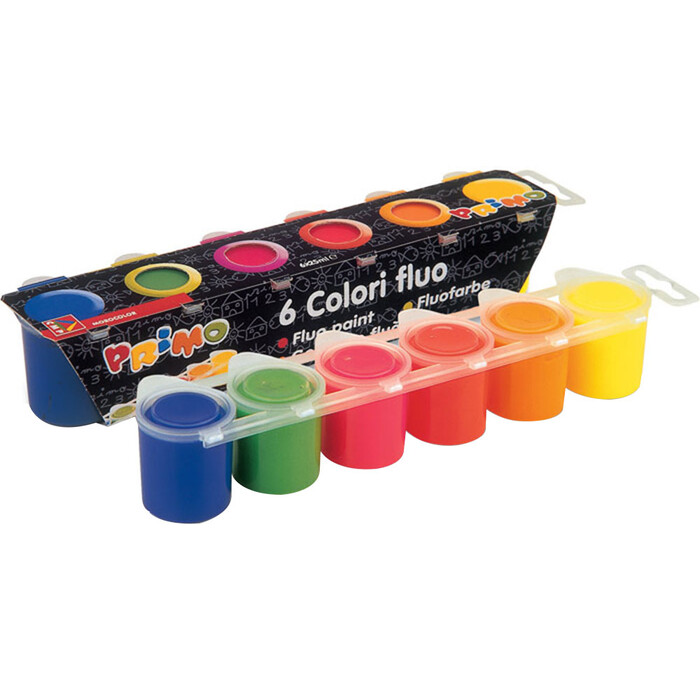 PRIMO Tempera-Farben fluoreszierend 6 Stück mehrere Farben