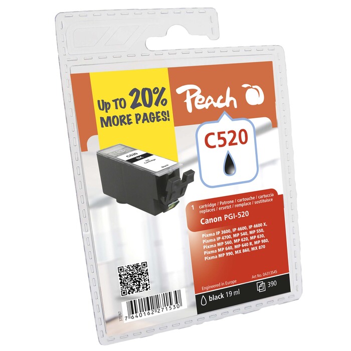 Tinte Peach Canon PGI520 PI100-80 black BLISTER