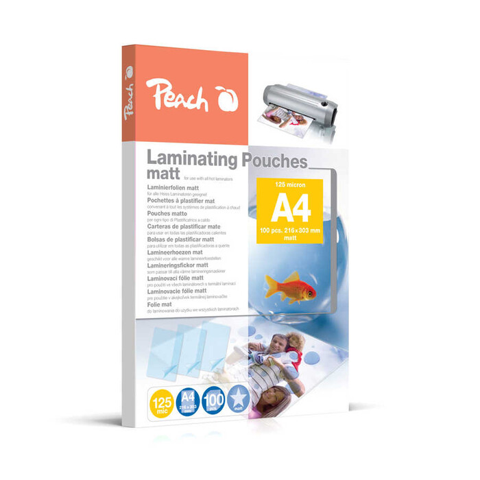 PEACH Laminierfolie Premiumqualität A4 125 mµ matt 100 Stück