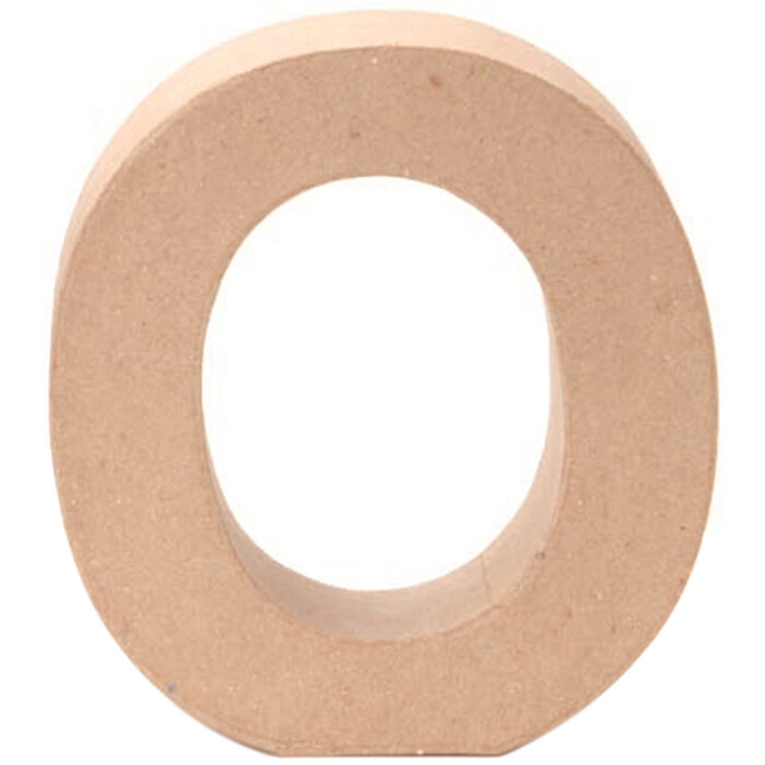 Papp-Buchstabe O 17,5 cm natur
