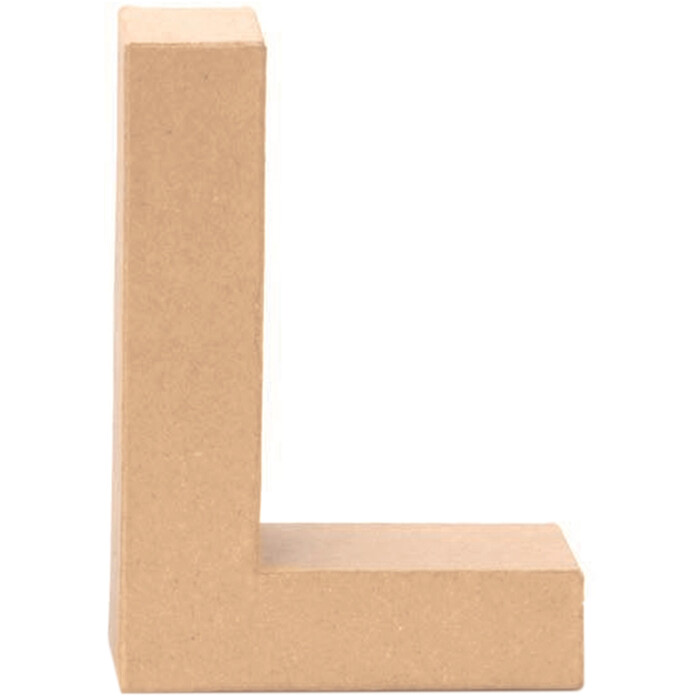 Papp-Buchstabe L 17,5 cm natur