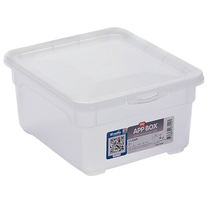 ROTHO Aufbewahrungsbox App my Box mit Deckel 2 Liter