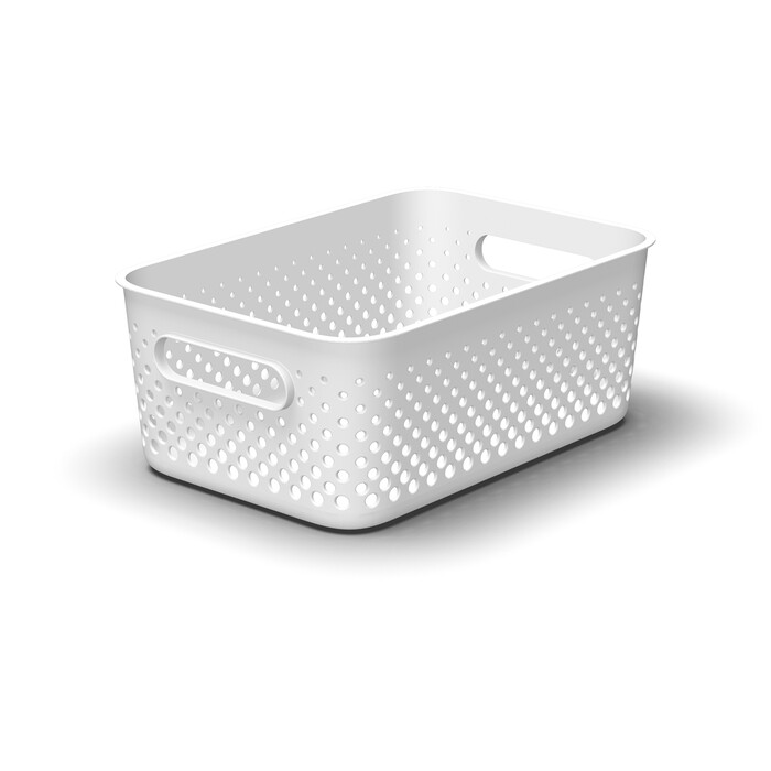 SMARTSTORE Aufbewahrungsbox Essence M 19,5 x 29,5 x 12 cm weiß