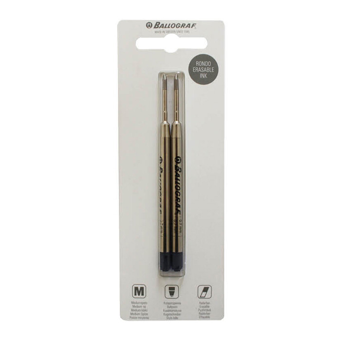 Ballograf radierbare Kugelschreibermine Rondo Erase, schwarz