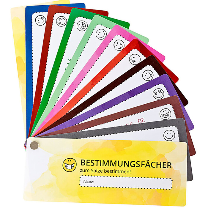 Bestimmungsfächer Zum Sätze bestimmen bunt