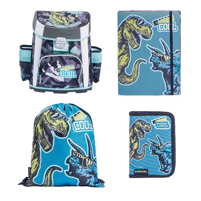 Schultaschen-Set Dino Cool 4-teilig bunt