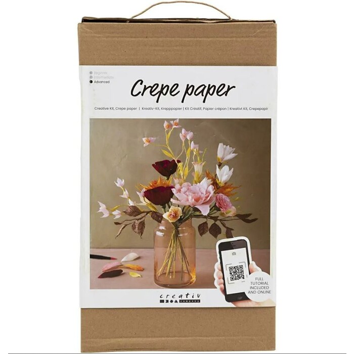 Bastel-Set Blumenstrauß aus Krepppapier bunt