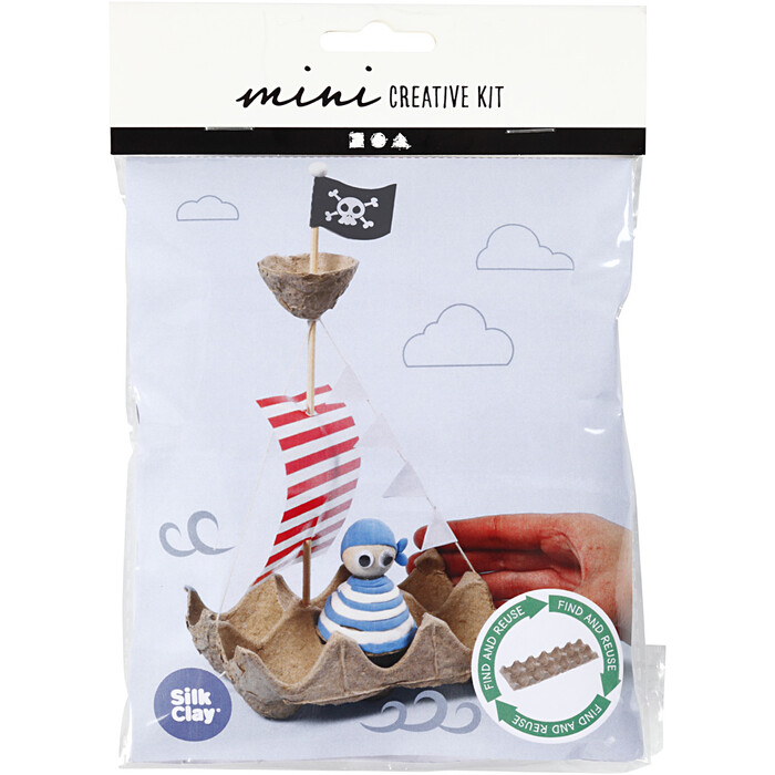 Mini-Kreativset Piratenschiff aus Eierkarton