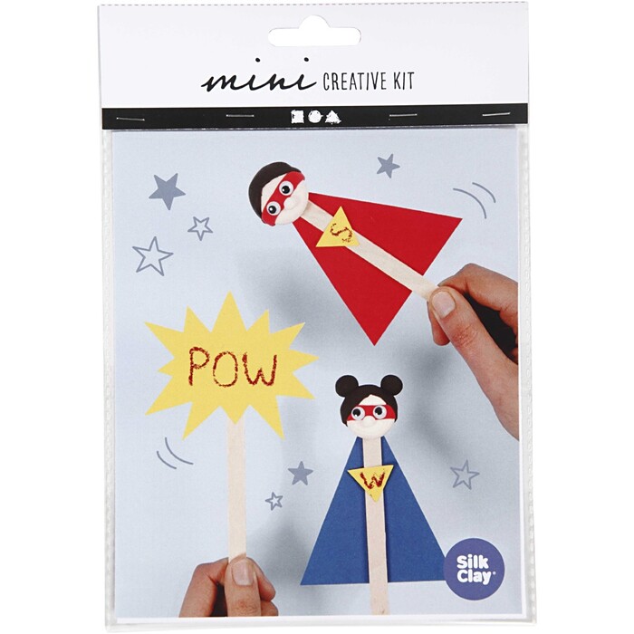 Mini-Kreativset Figuren aus Eisstielen/Schilder