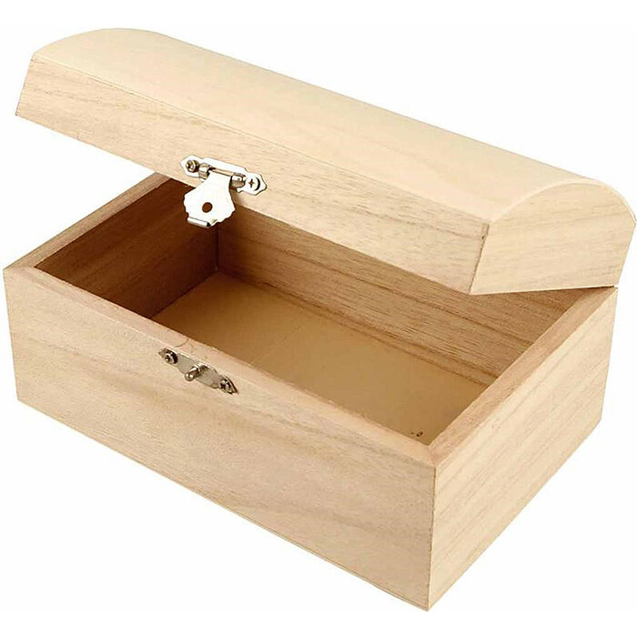 Holztruhe 16,5 x 11 x 8,5 cm natur