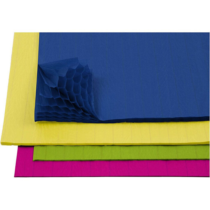 Wabenpapier 17,8 x 28 cm 4 x 2 Blatt mehrere Farben