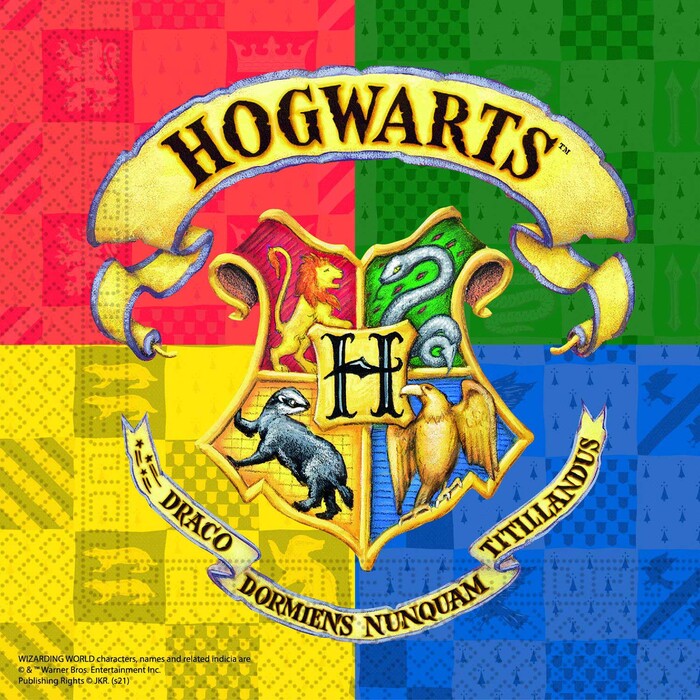 WIZARDING WORLD Servietten Harry Potter Hogwarts 33 x33 cm 20 Stück bunt