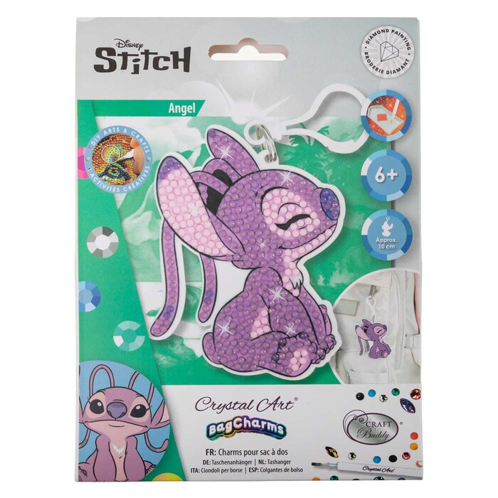 CRAFT BUDDY Angel Crystal Art Bag Charm Kit Disney XL lila