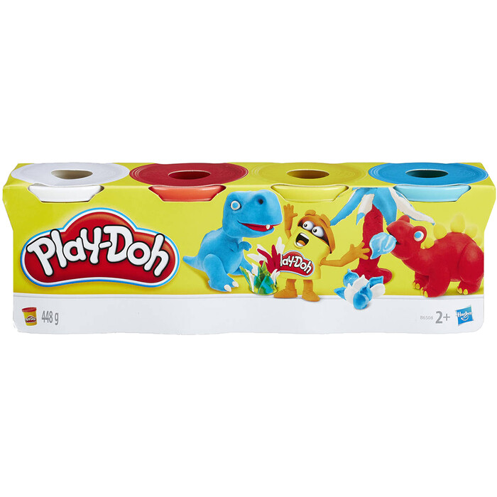 HASBRO Play-Doh Knetmasse - Grundfarben, 4er Pack