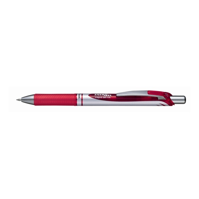 Pentel Geltintenroller m. Druckmechanik - BL77, 0.7mm, rot