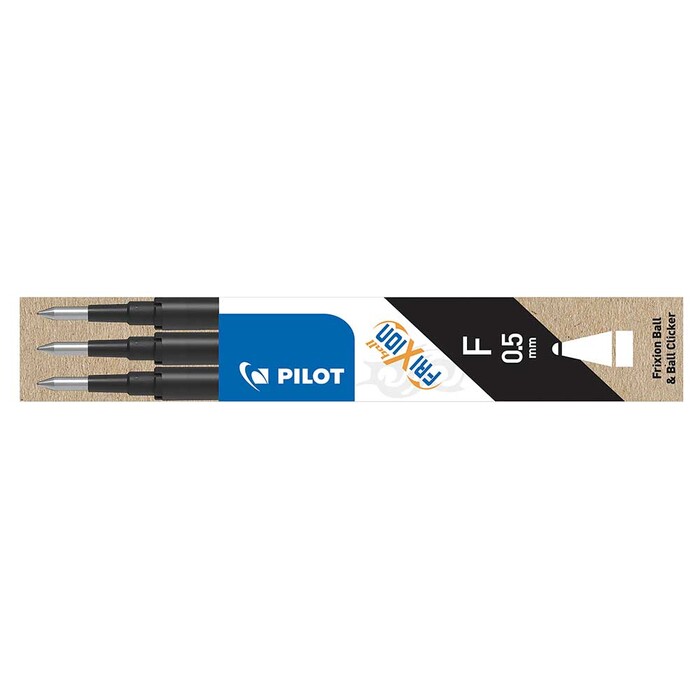 Pilot Minen - FriXion Ball Clicker, 0.5mm, 3 Stück, schwarz