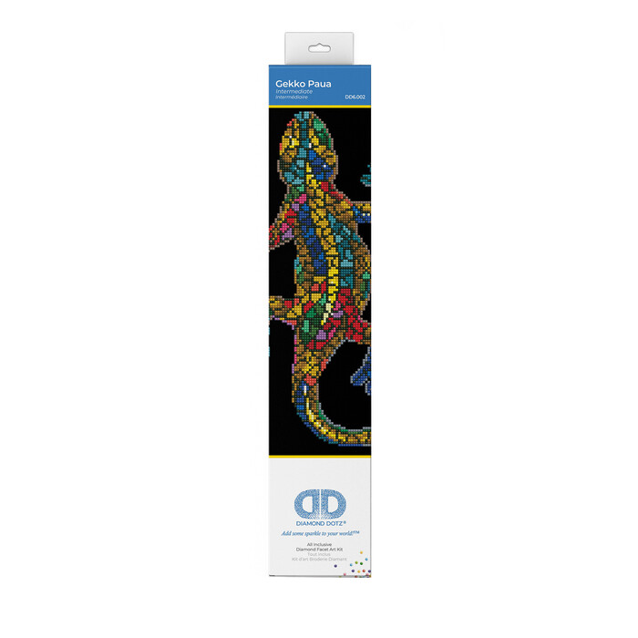 DIAMOND DOTZ Schmuckstein-Bild Gekko Paua 27 x 41 cm bunt
