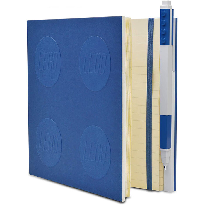 LEGO Notizbuch-Set mit Stift verschliessbar blau