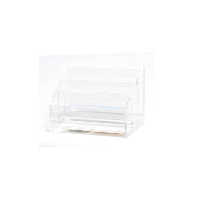 Visitenkartenhalter 3-stufig transparent