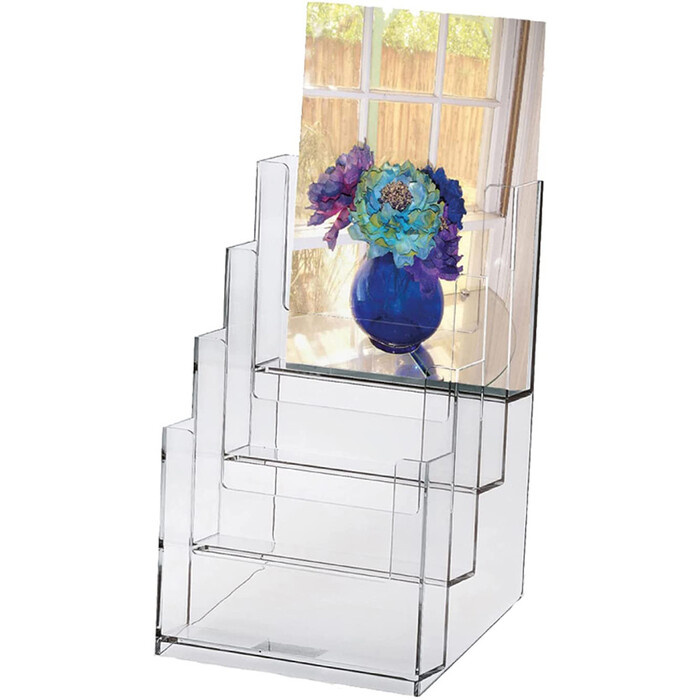 Prospektständer N70 A5 4 Fächer transparent