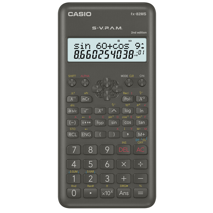 CASIO Taschenrechner FX-82 MS 2nd Edition schwarz