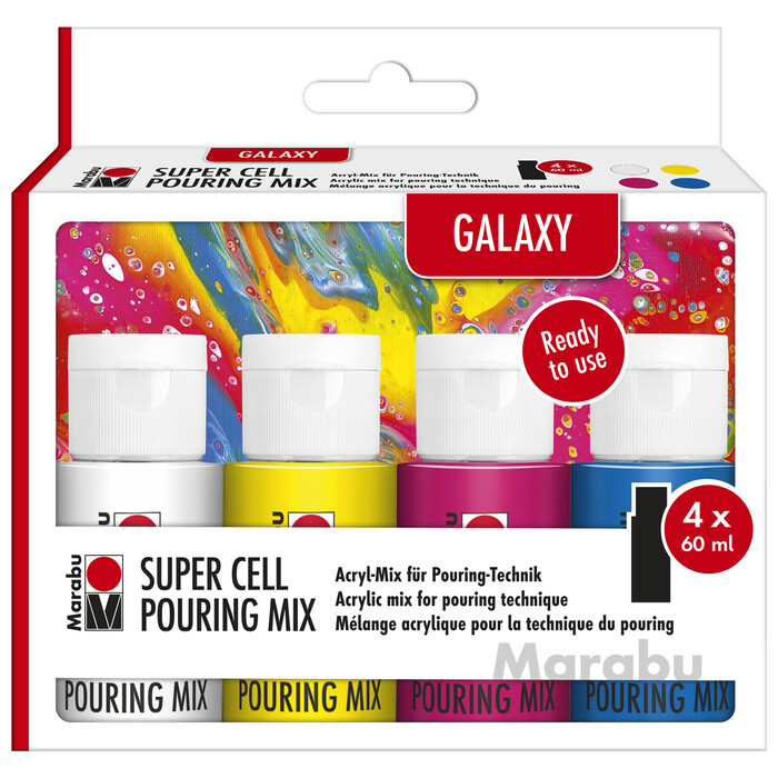 MARABU Super Cell Pouring Mix Galaxy 4 x 60 ml