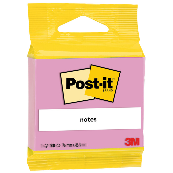 POST-IT Haftnotizen 63,5 x 76 mm 100 Blatt pink