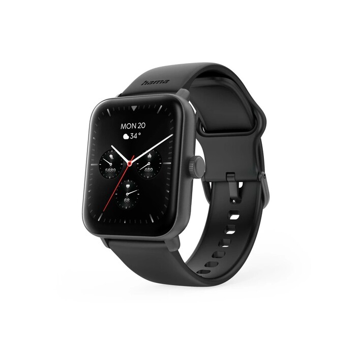HAMA Smartwatch 6010 wasserdicht mit Telefonfunktion 1,65" schwarz