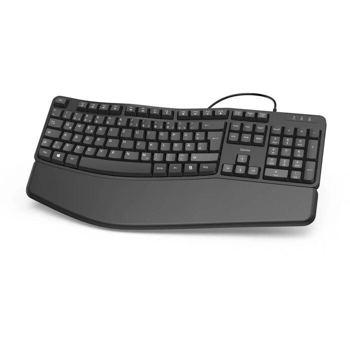 HAMA Ergonomische Tastatur EKC-400 mit Handballenauflage schwarz