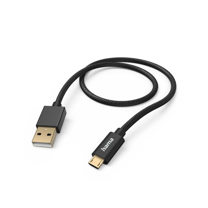 HAMA Ladekabel USB-A- auf Micro-USB-Stecker 1,5 m schwarz