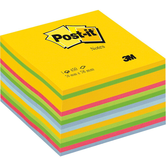 POST-IT Haftnotizenblock 76 x 76 mm 450 Blatt mehrere Farben