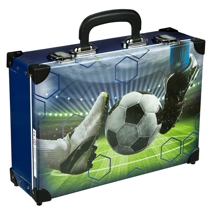 Handarbeitskoffer Fußball 33 x 23 x 10 cm bunt
