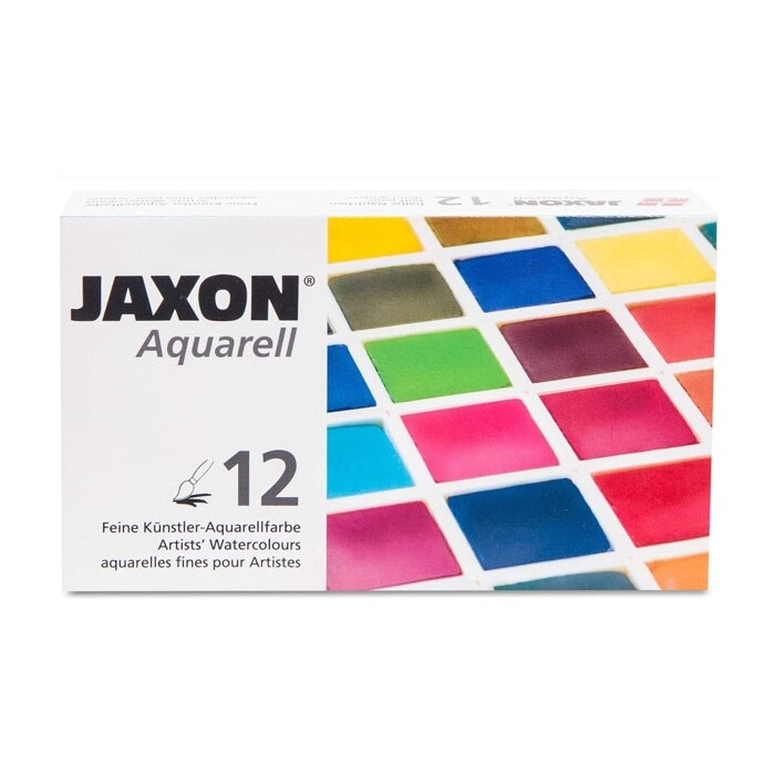JAXON Aquarellkasten, 12 Farben