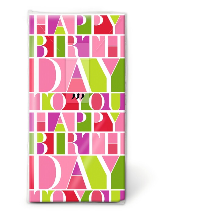 Taschentücher Happy Birthday 22 x 21 cm 1 Packung bunt