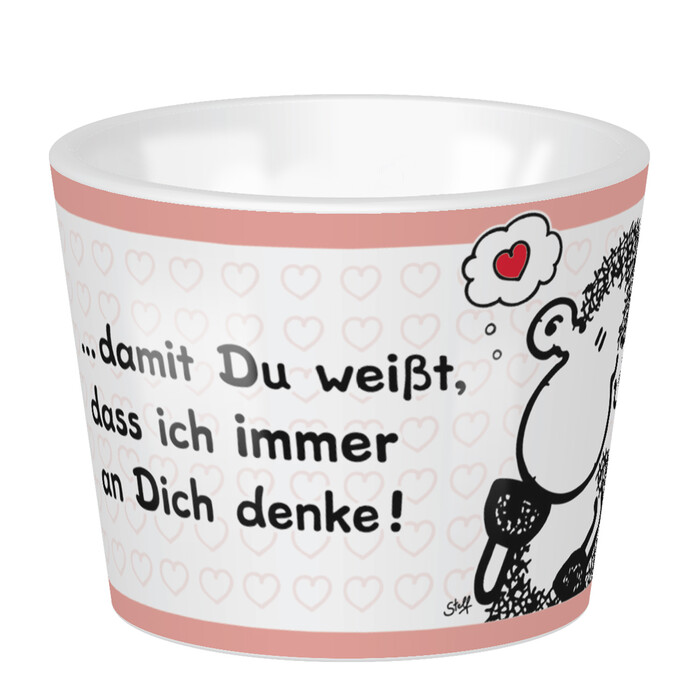 Eierbecher ...damit Du weißt, dass ich immer an Dich denke! weiß