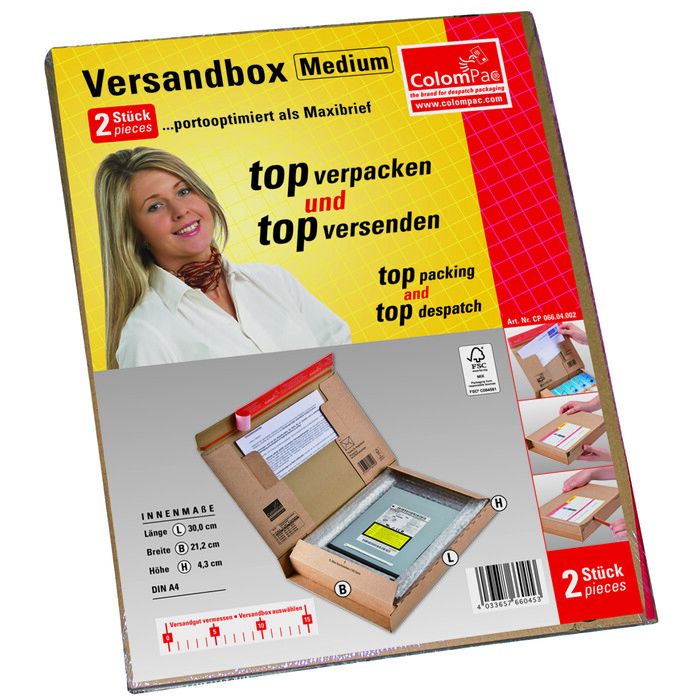 COLOMPAC Versandboxen Karton 2 Stk.