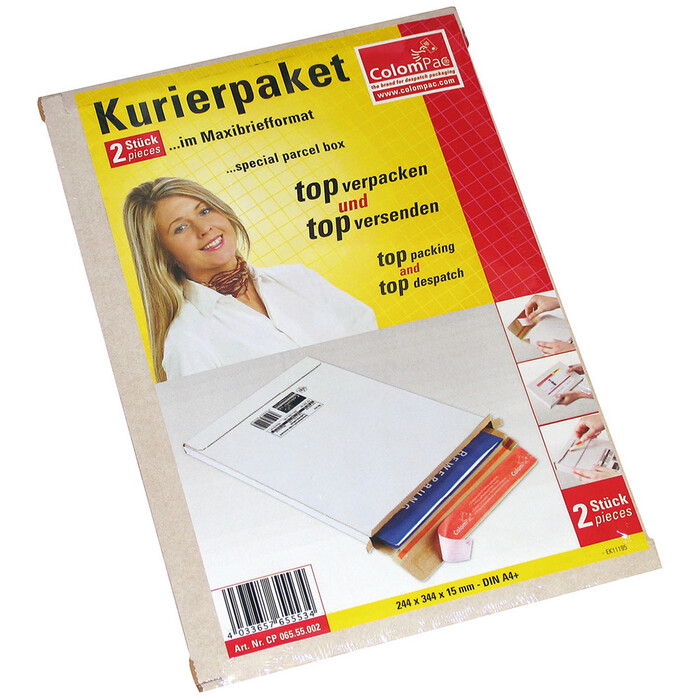 COLOMPAC Kurierpaket 24,4 x 34,4 x 1,5 cm 2 Stück weiß