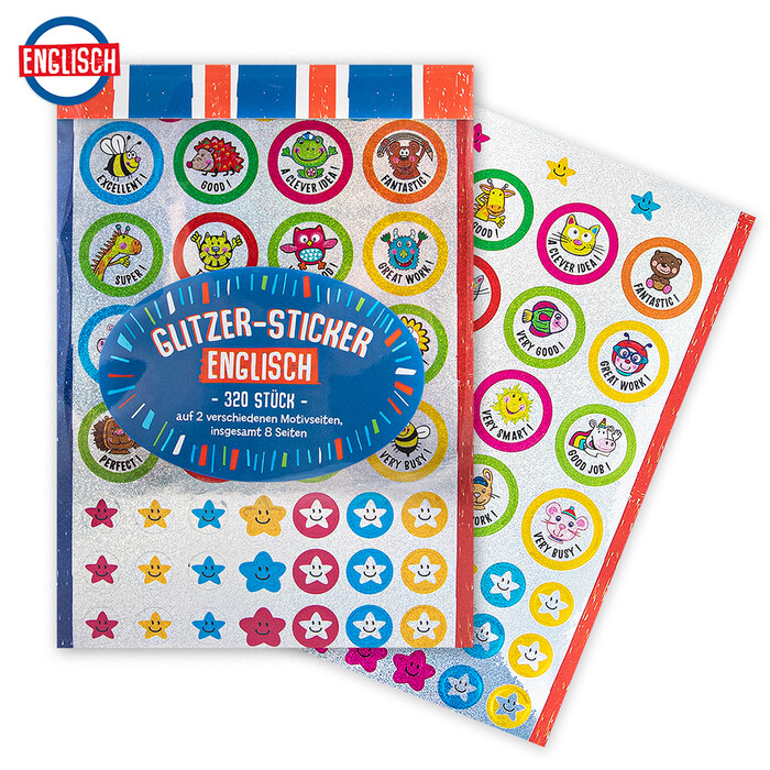 TRENDHAUS Lehrersticker-Block Motivation Englisch 320er bunt