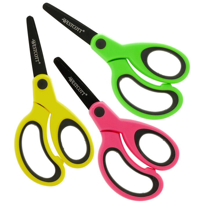 WESTCOTT Softgrip Schere Kids Neon 13 cm farblich sortiert