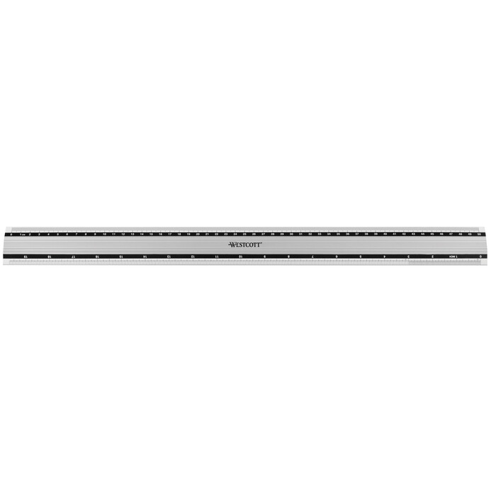 WESTCOTT Alu Lineal 50 cm silber