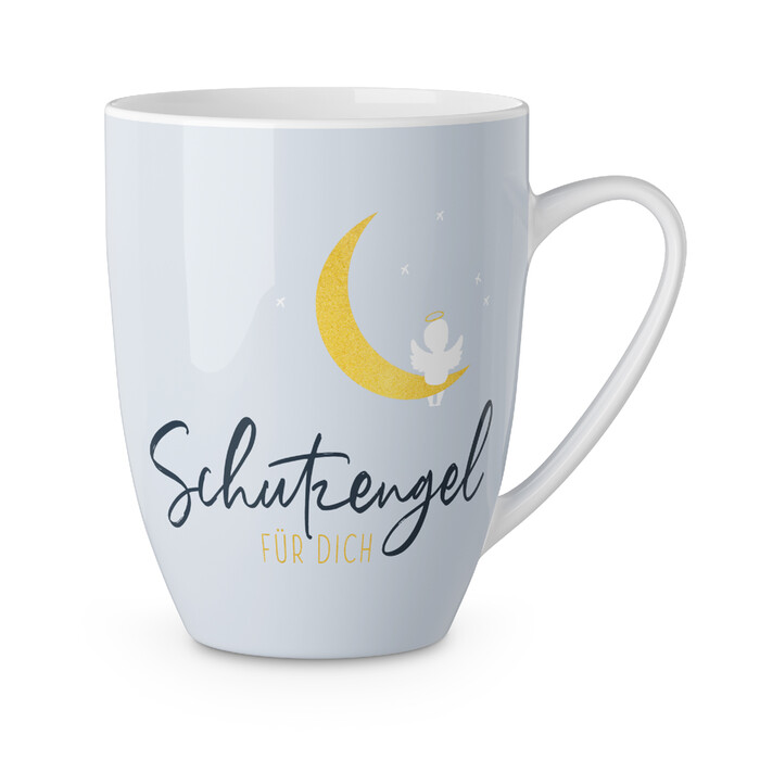Porzellantasse Schutzengel für Dich 250 ml hellblau