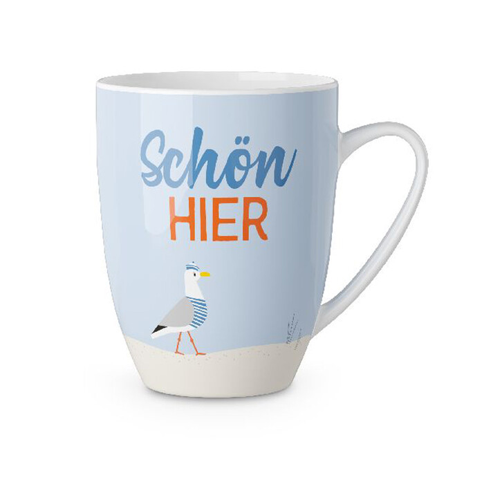 Tasse Schön hier 250 ml hellblau